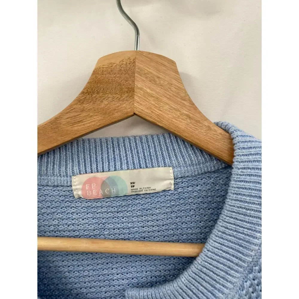 Free People XS light blue hailee sweater set